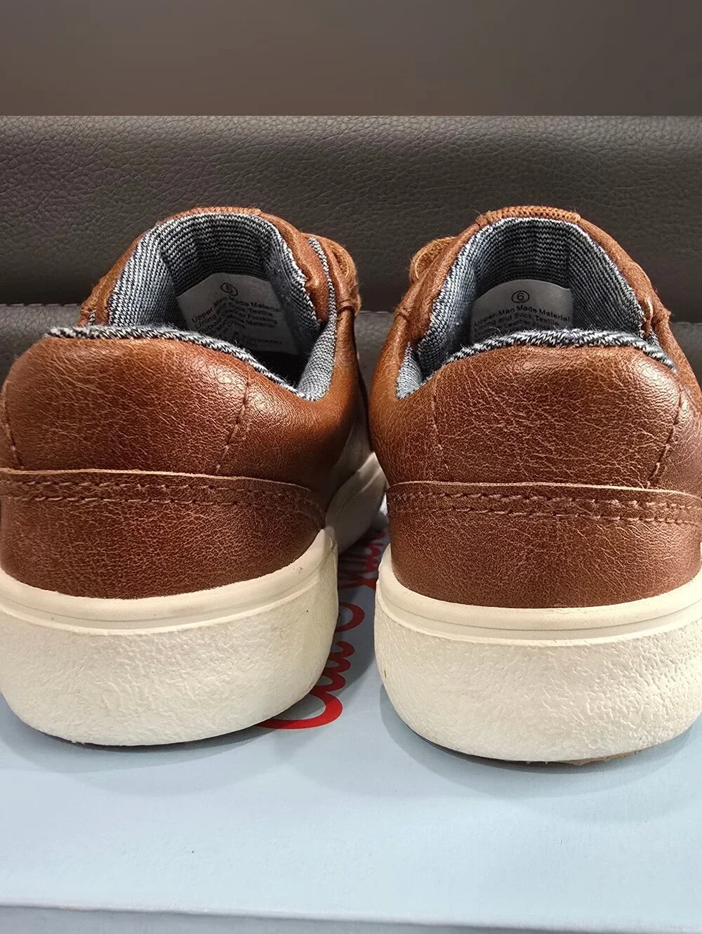 Cat & Jack Toddler Kids Boys Brown Casual Sneakers With Double Velcro Size 6T